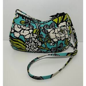 Vera Bradley ISLAND BLOOMS Crossbody Handbag Blue White Floral
